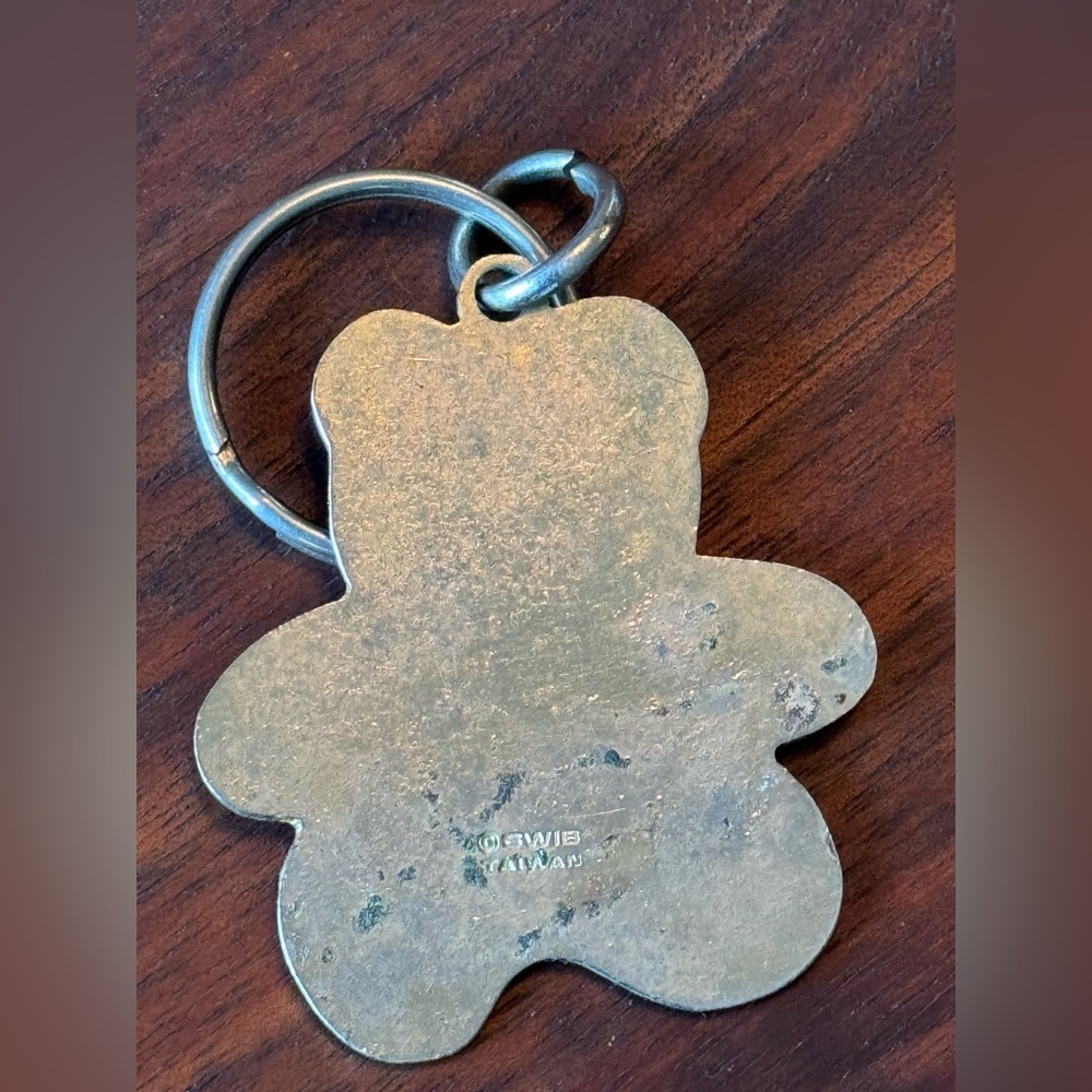 Swib Adorable Vintage Teddy Bear Keychain - Black and Gold - Picture 4 of 5